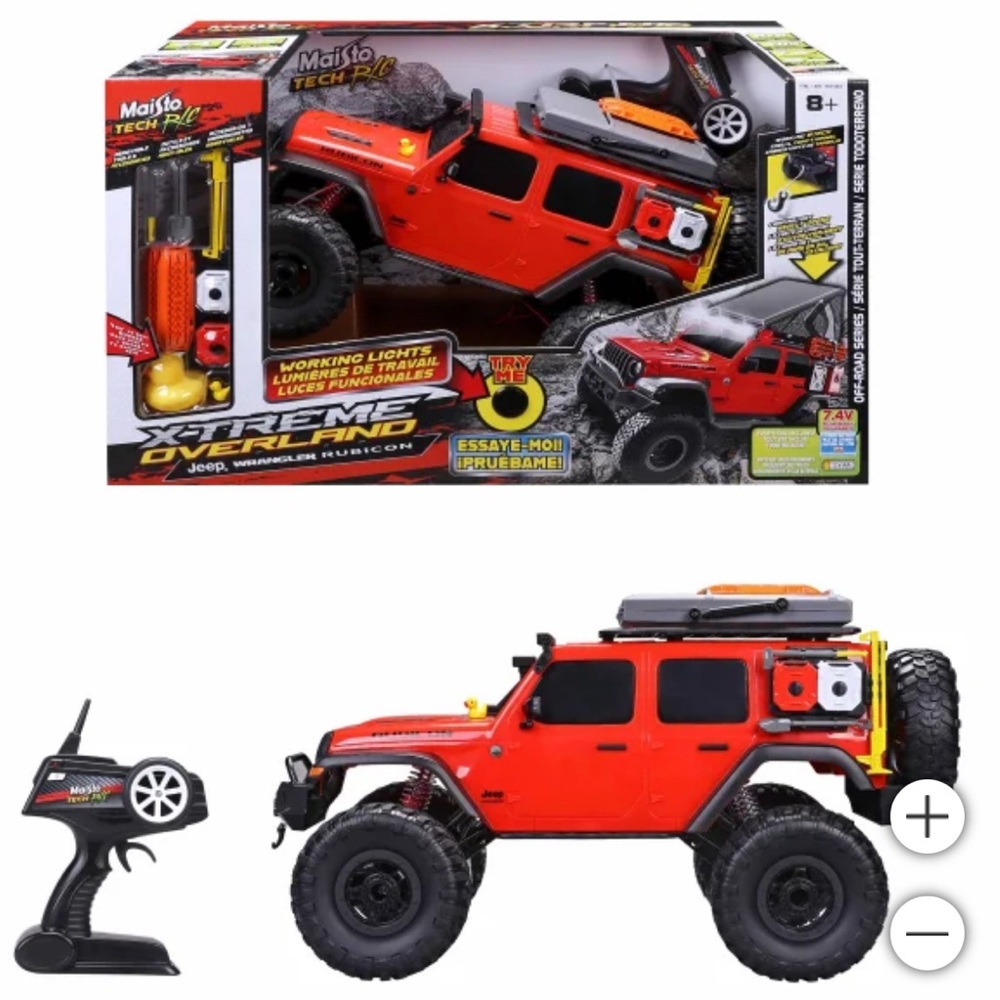 Jeep XTreme Overlander RC Rechargeable 4 Mph Top Speed 4x4 Drive Head Tail Light